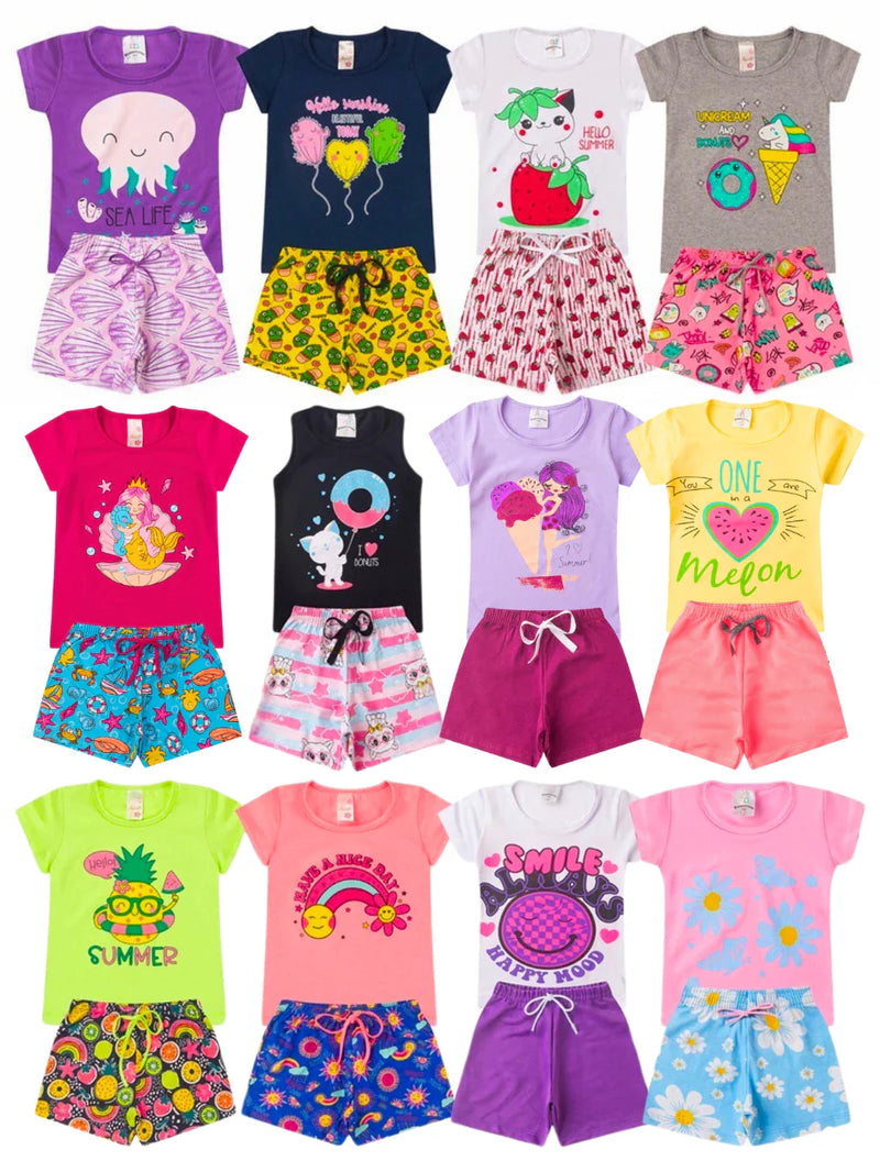 Kit Arco-Íris da Alegria – 10 Roupinhas Confortáveis Pra Filha Brincar Feliz